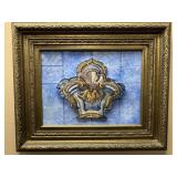 Portuguese Azulejo TilePanel Fleur-de-Lis Relief