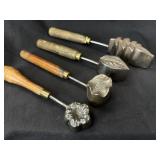 Iron Millinery Flower & Leaf Press Tools 4pcs