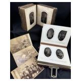 Tintypes & Cabinet Card Photo Albums w/80+