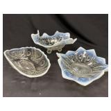 3 EAPG Jefferson /Northwood Opalescent CenterBowls
