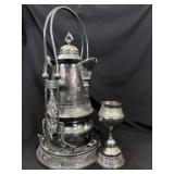 Victorian Silver Tilting Water Pitcher Homan Mfg.