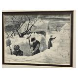 Winslow Homer Woodcut Winter Morning Shoveling1871