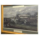 Lg. Framed Steeplechase Racing 1871 TheLast Ditch