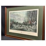 Lg English Fox Hunt Print 'The Meet at Blagdon'