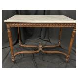 LouisXVI-Style Mahogany & Marble Top Console Table