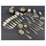 35 Sterling Silver Flatware Pcs.w/ Creamer & Sugar