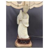 Jade/Soapstone Guanyin Figure TwinBulb Accent Lamp
