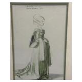 Durer Watercolor Lithograph 'Women of Nuremberg'