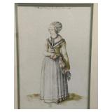 Durer Watercolor Lithograph - 'Women of Nuremberg'