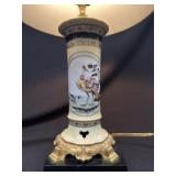 Unique Handpainted Porcelain Phoenix Table Lamp