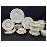Minton Gold Cheviot Bone China Porcelain 29pc