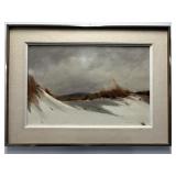 Fred MacNeill Oil on Board Coastal 'Lonely Shore'