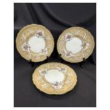 Tiffany & Co Gilt Porcelain Cauldon England Plates