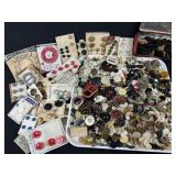 Vintage Miscellaneous Button Lot 100s Loose & Sets