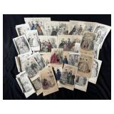 19th C. Godey's & Graham's Fashion Plates 27pcs