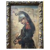 Signed Berne-Bellecour 1891 Oil on Board Soldier