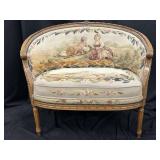 Louis XVI-Style Canapé Settee w/ Aubusson Tapestry
