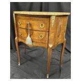 LouisXVI-Style MarbleTop Demi-Lune Commode wOrmolu