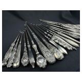 Sterling Handled Button Hook Collection 18pcs