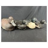 Duck Decoy Lot 4pc Stanley Woodman Bluebill Hen