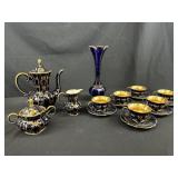 Lindner Porcelain Cobalt 16pc Coffee Service Set
