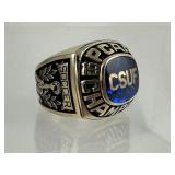 1986 CSUF Soccer Champions 10K Ring