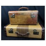 Vintage Hartmann Leather Suitcase &Travel Trunk