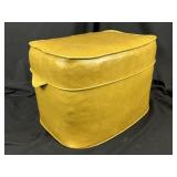 MCM Mustard Yellow Vinyl Ottoman