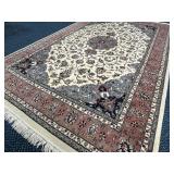 Semi-Antique Persian Tabriz-Style Wool Rug