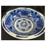Japanese Arita Blue & White Porcelain Bowl Floral