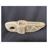 Byzantine-Islamic Carved Stone Oil Lamp