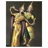 Boon Yang Thai Classical Dancers Gouache Painting