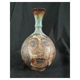 David Stewart Sculptural Face Bottle Vase