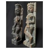 South Indian Putali Musicians Wooden Statue Pair