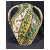 Italian Sgraffito Redware Art Pottery Vase