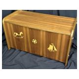 MCM Walnut Quality Toy Chest w/ Figural Inlays