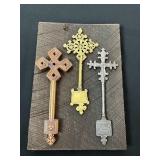 Ethiopian Coptic Christian Crosses, 3 Pieces