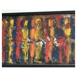 Mid-Century Modern Abstract Oil on Canvas