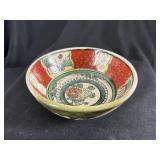Japanese Inuyama Ware Tea Bowl Hand-Painted Enamel