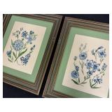 Pair of Cyril Hubbard  Botanical Watercolors