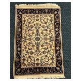 Semi-Antique Persian Kashan-Style Accent Rug