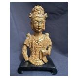 Chinese Gilt Bronze Guanyin Bodhisattva Figure