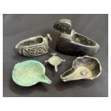Roman Byzantine Stone & Bronze Oil Lamp Fillers 5