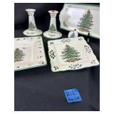 6 Spode Porcelain Christmas Tree Decorative Pieces