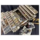 Vintage Plano 8700 Fishing Tackle Box: Reels Lures