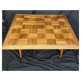 MCM Parquet Checkerboard Wood 3-Legged CoffeeTable