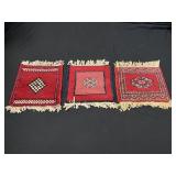 3 Oriental Rug Mini Panels Geometric Medallion