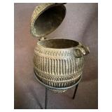 Indian Dhokra Katara Hinged Coin Box