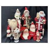 9 Vintage Santa Claus Figures Mid-Century Style