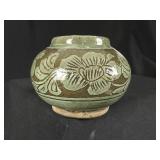 Chinese Song Style Celadon Floral Water Pot